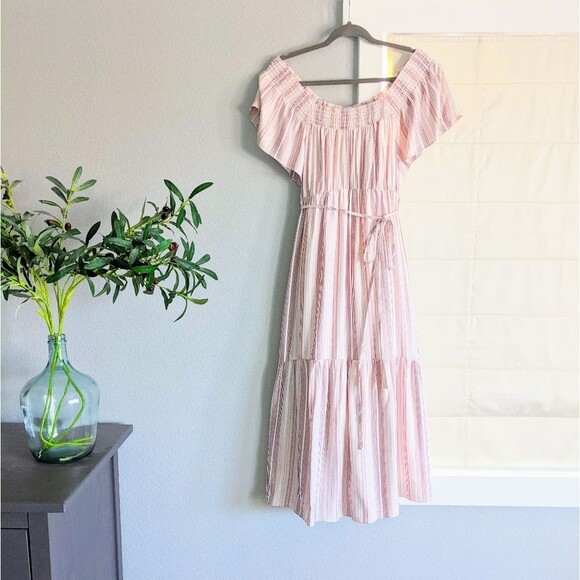 Ingrid & Isabel Maternity Ruffle Off Shoulder Maxi Dress from Bloomingdales - Picture 2 of 8